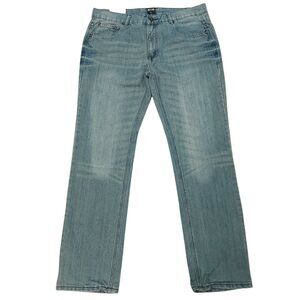 Fusai Jeans Mens 38x33 Blue Straight Leg Mid Rise Grunge Emo Cyber Skater Denim